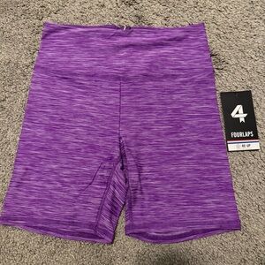 Fourlaps Women's Heathered Purple Bike Shorts